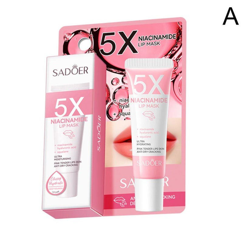 SADOER 5x Niacinamide Lip Mask, Pink Anti-Cracking and Hydrating Lip Balm